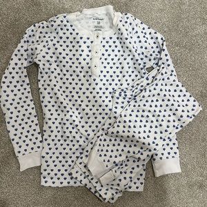Roller rabbit blue hearts pj set with pants